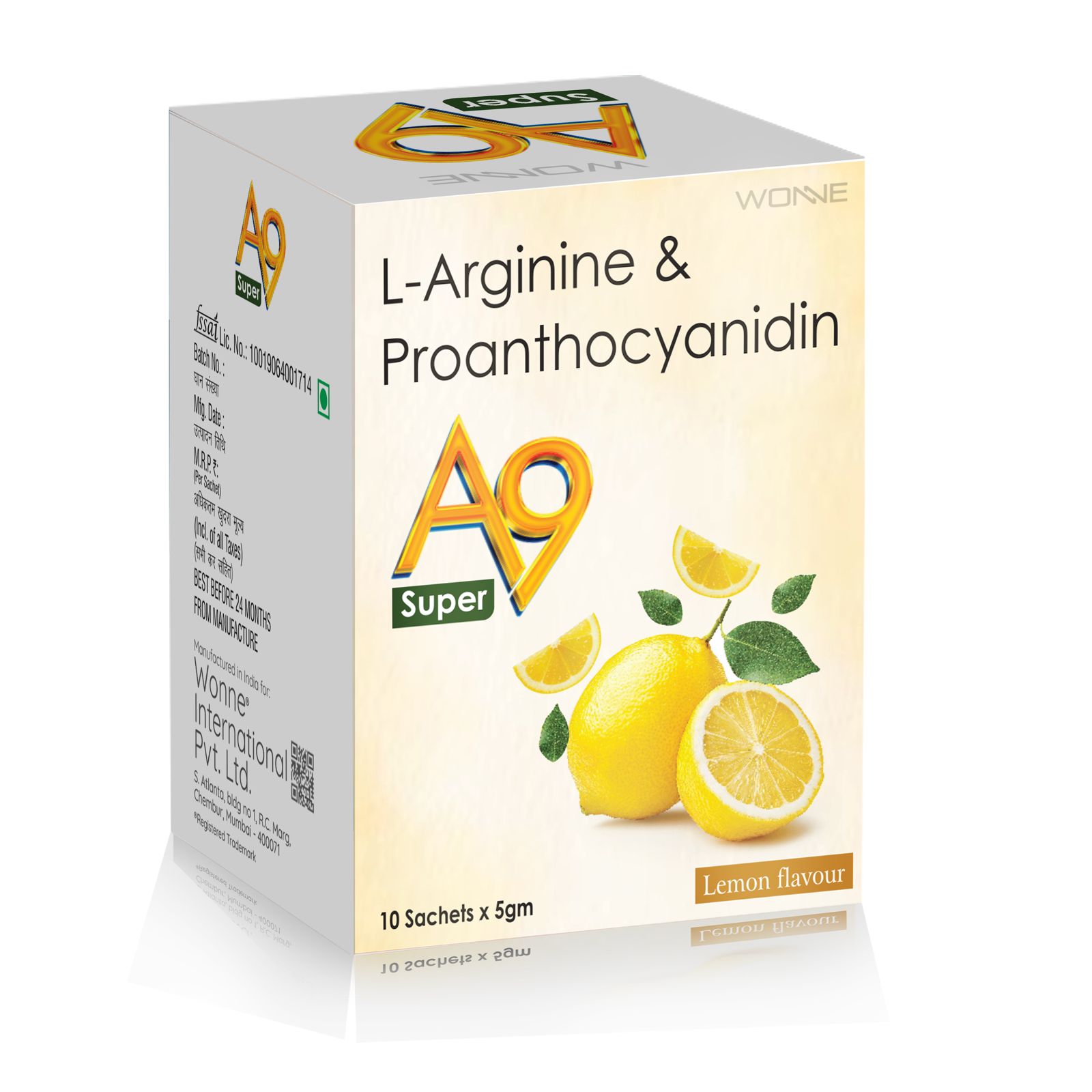 L-arginine & Proanthocyanidin Sachet - A9 Super Sachet - Wonne International