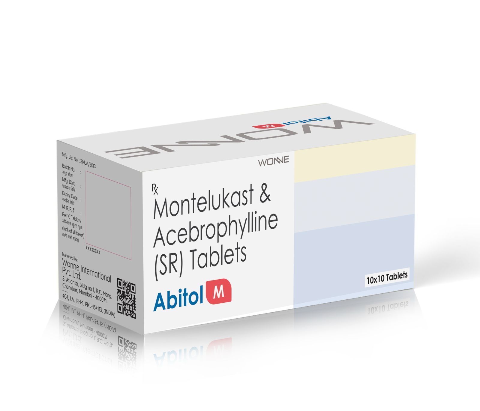 Acebrophylline Sustained Release & Montelukast Tablets - Abitol M Tablets - Wonne International