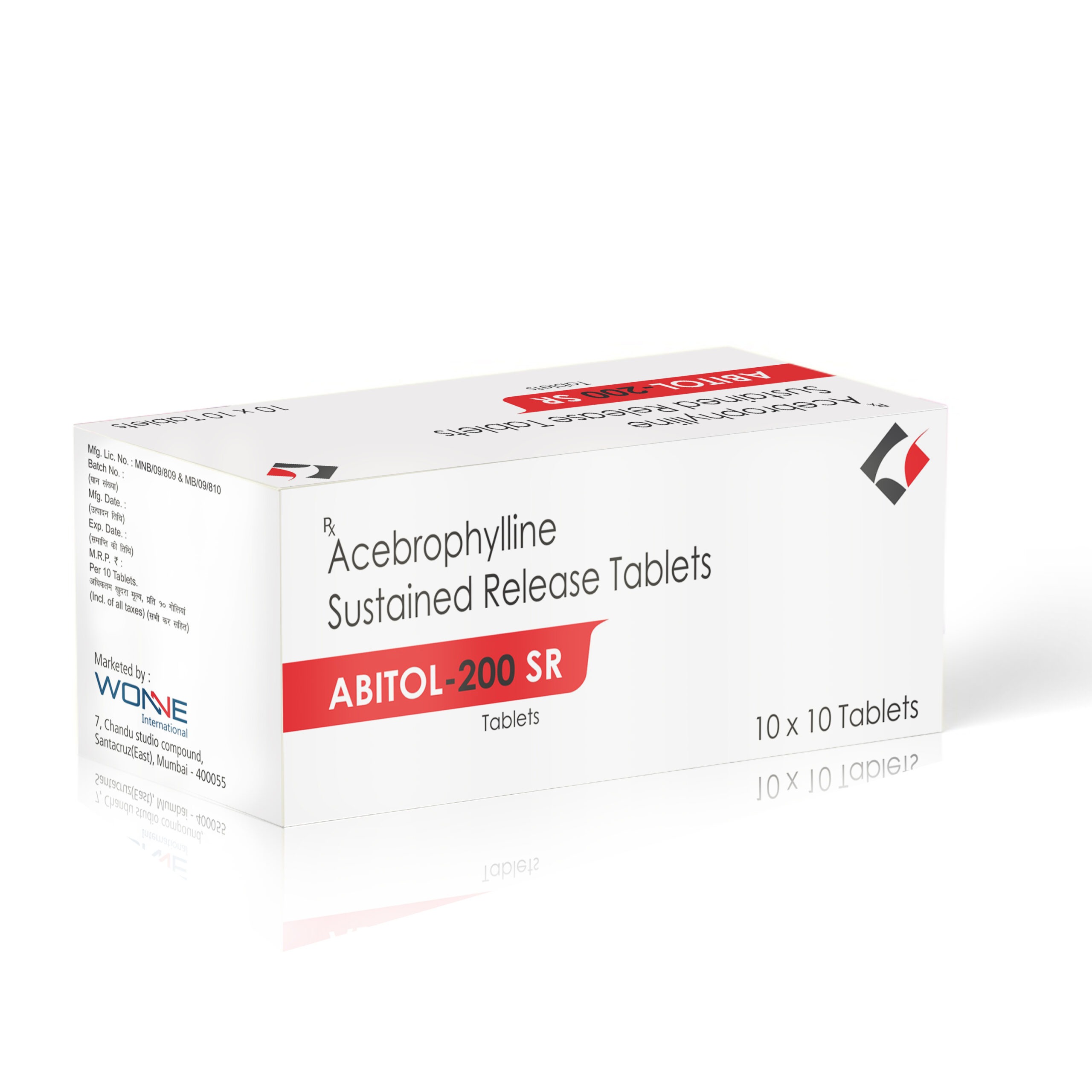 Acebroptyline Sustained Release Tablets 200mg