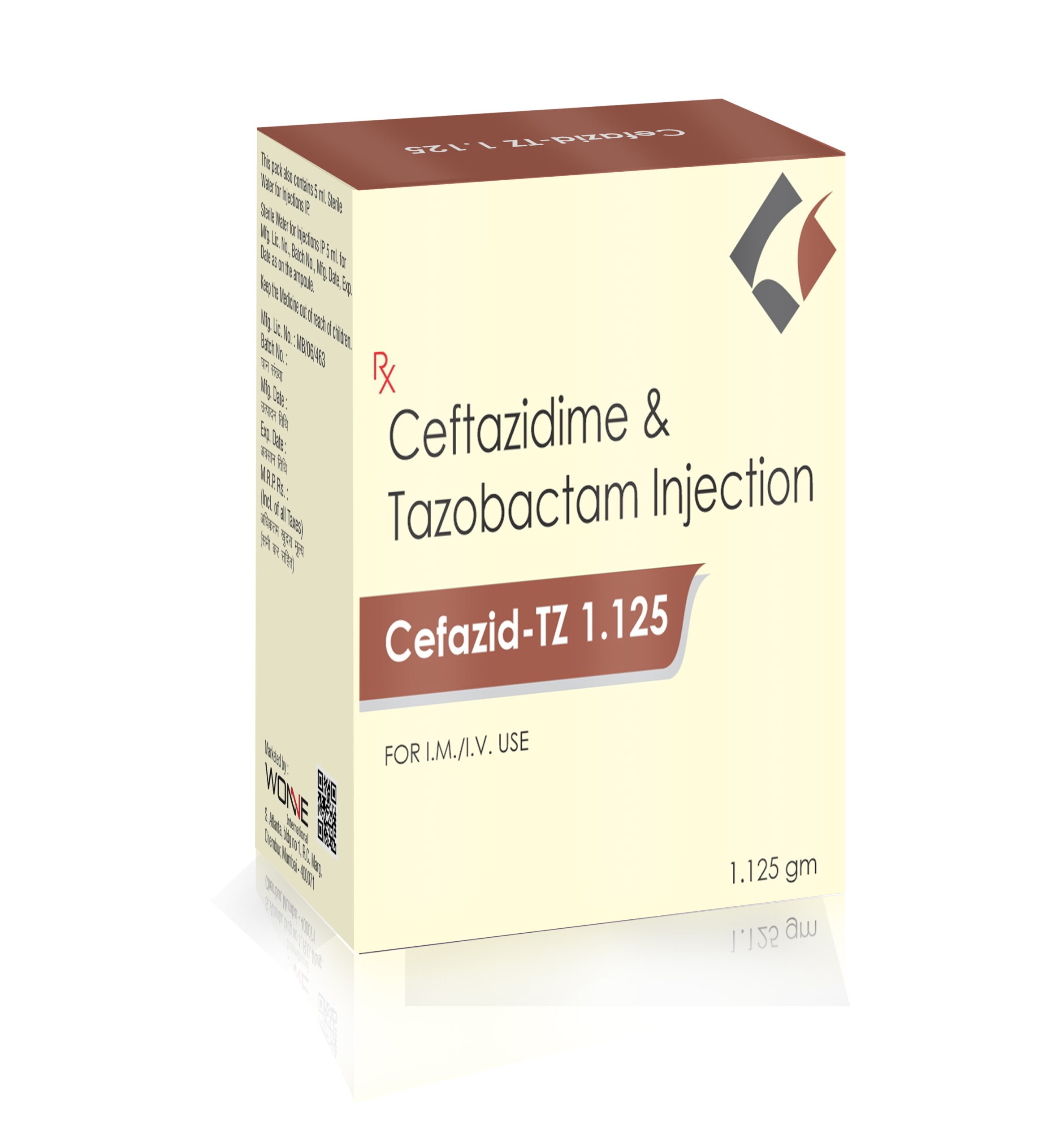 ceftriaxone tazobactam 1.125gm