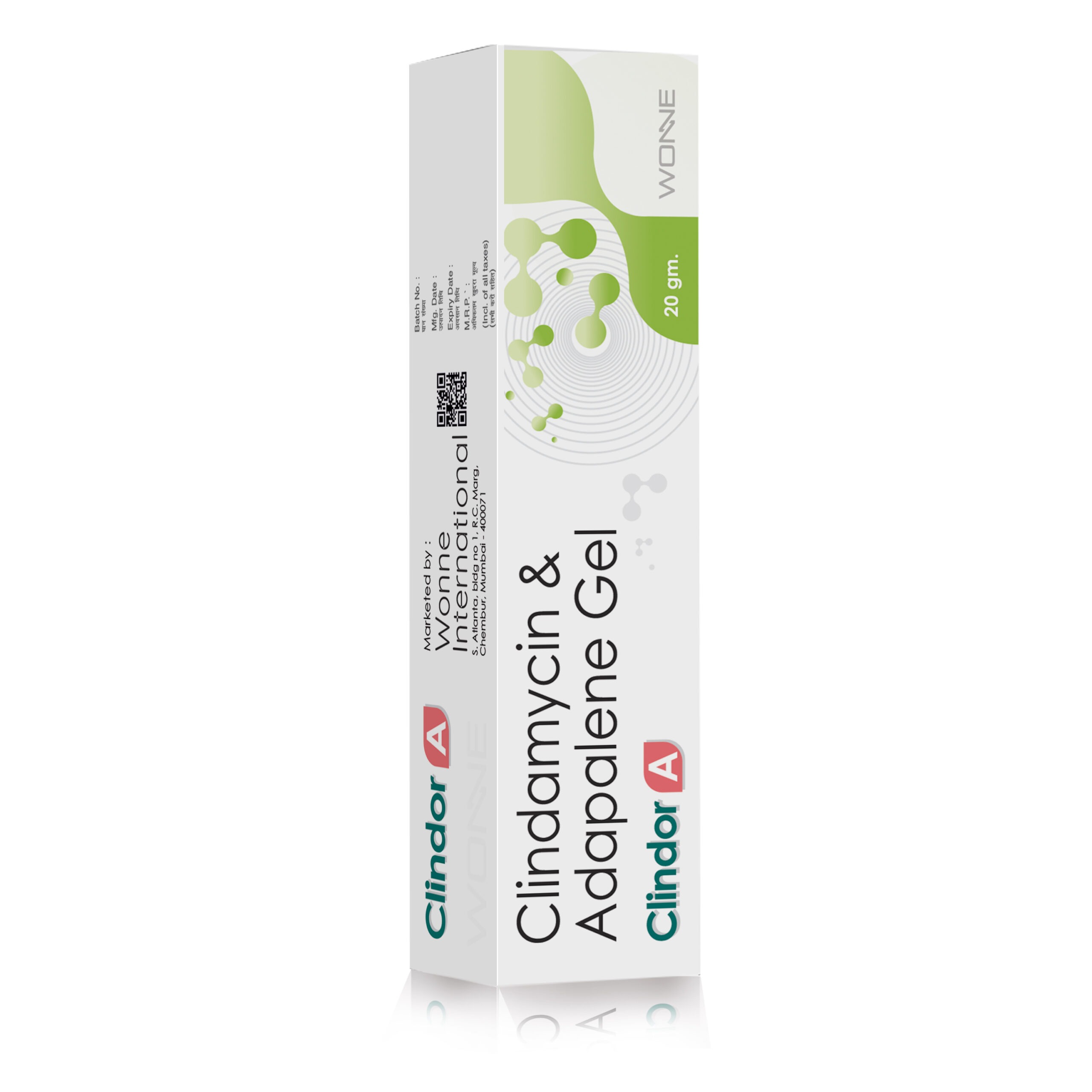 Clindamycin & Adapalene Gel - Clindor A Gel - Wonne International