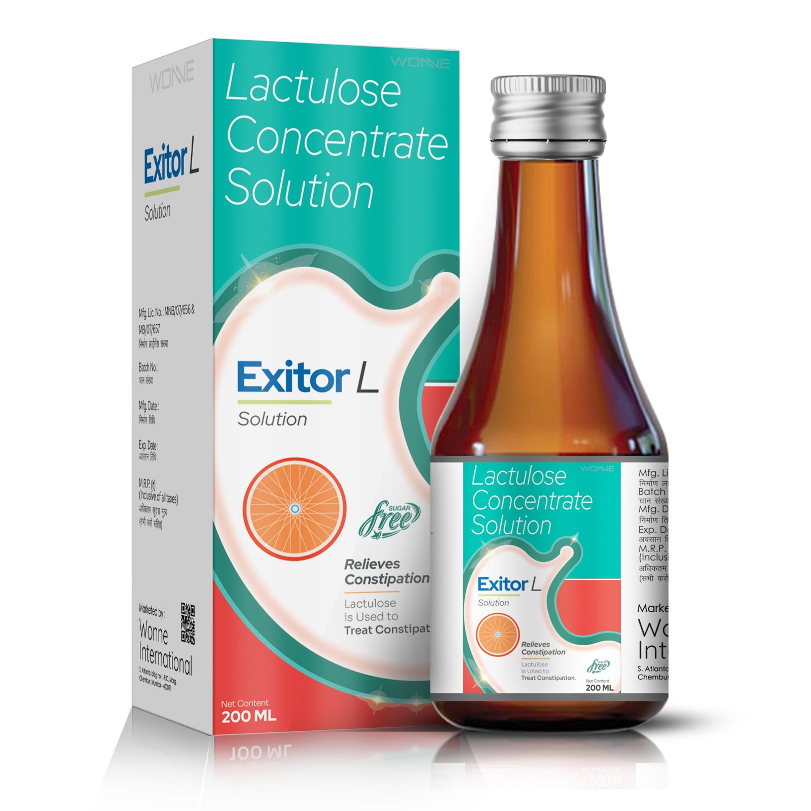 Exitor-L 200 mL Lactulose Solution Syrup USP single box