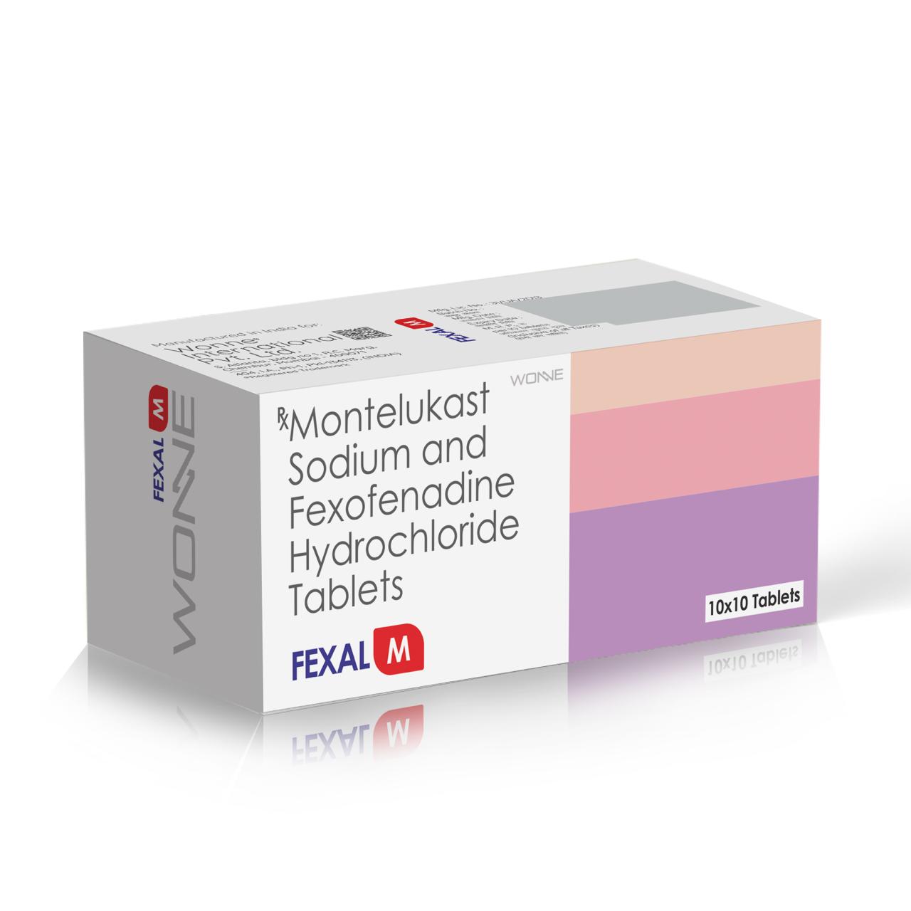 Montelukast Sodium & Fexofenadine Hydrochloride Tablets - Fexal M Tablets - Wonne International