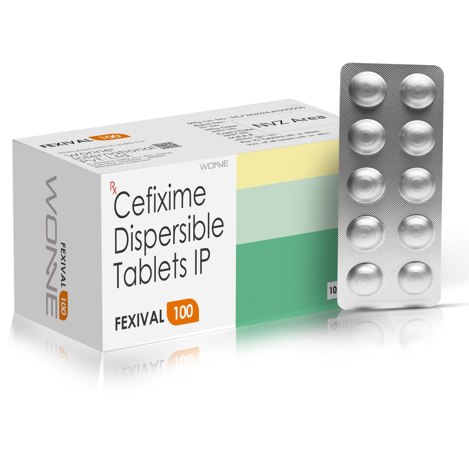Cefixime Dispersible Tablets IP 100 MG Fexival 100 Tablets Cefixime Dispersible Tablets IP 100 MG Fexival 100 Tablets