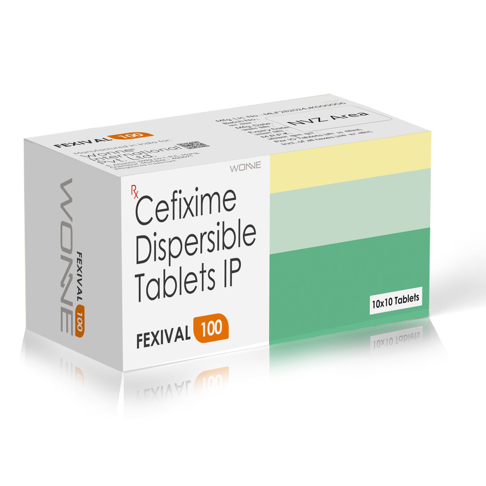 Cefixime Dispersible Tablets IP 100 MG