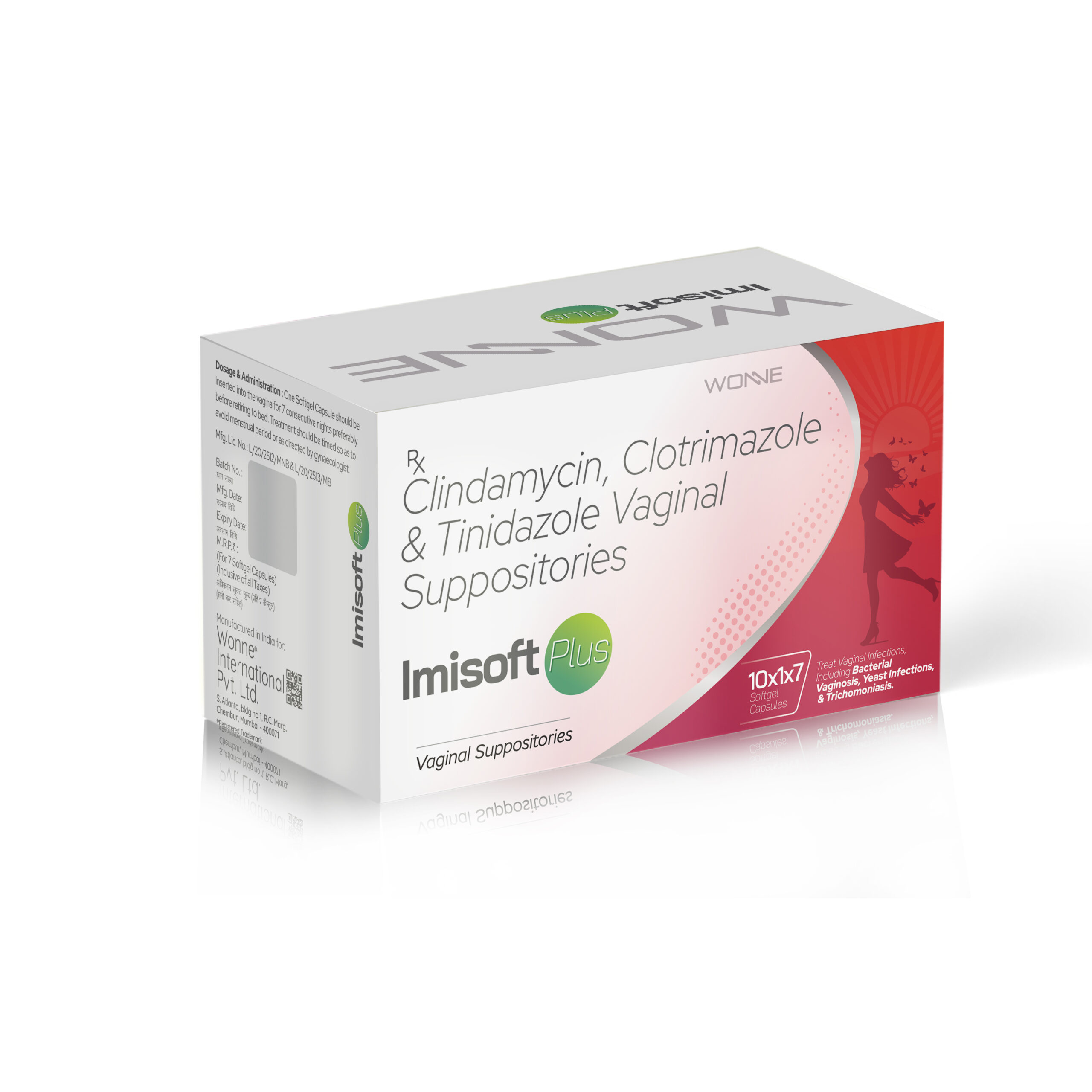 Clindamycin Clotrimazole & Tinidazole Soft Gelatin Capsules - Imisoft Plus Capsules - Wonne International