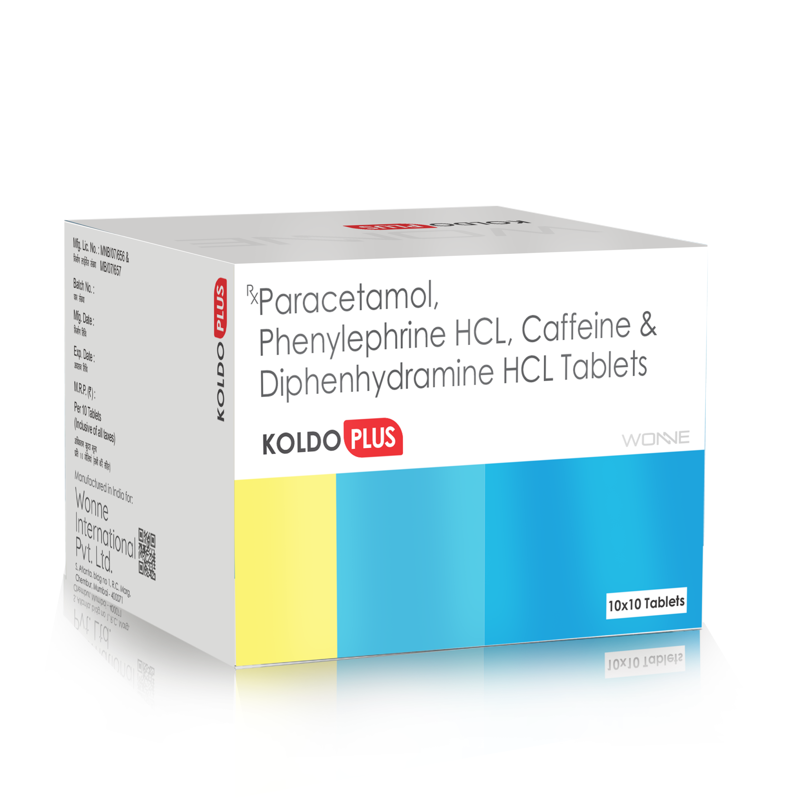 Paracetamol Phenylephrine HCL Caffeine & Diphenhydramine HCL Tablets – Koldo Plus Tablets - Wonne International