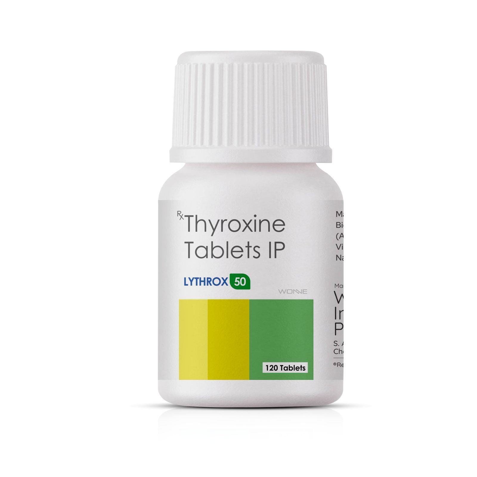 Thyroxine Sodium Tablets IP 50 MCG - Lythrox 50 Tablets - Wonne International