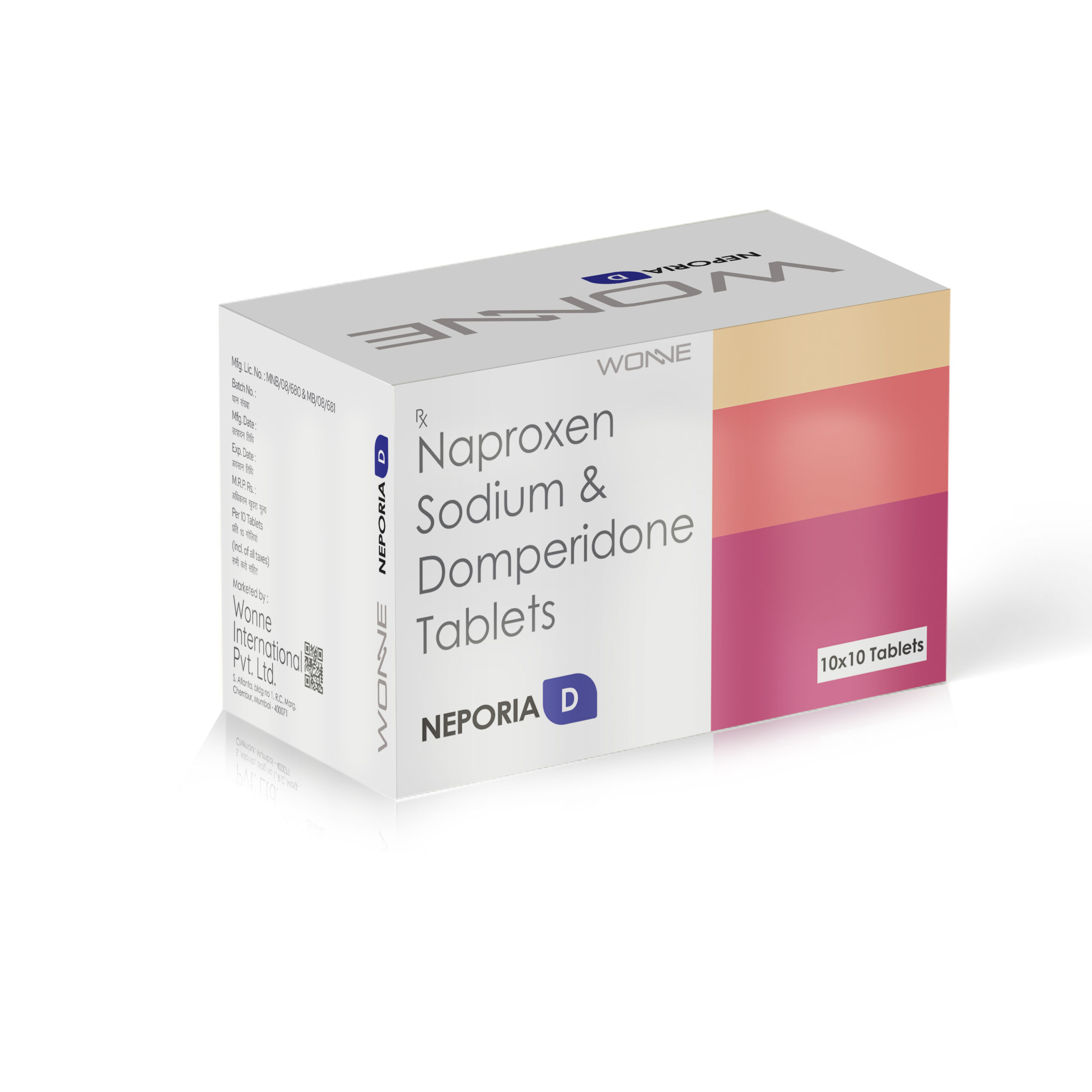 Naproxen Sodium & Domperidone Tablets - Neporia D Tablets - Wonne International