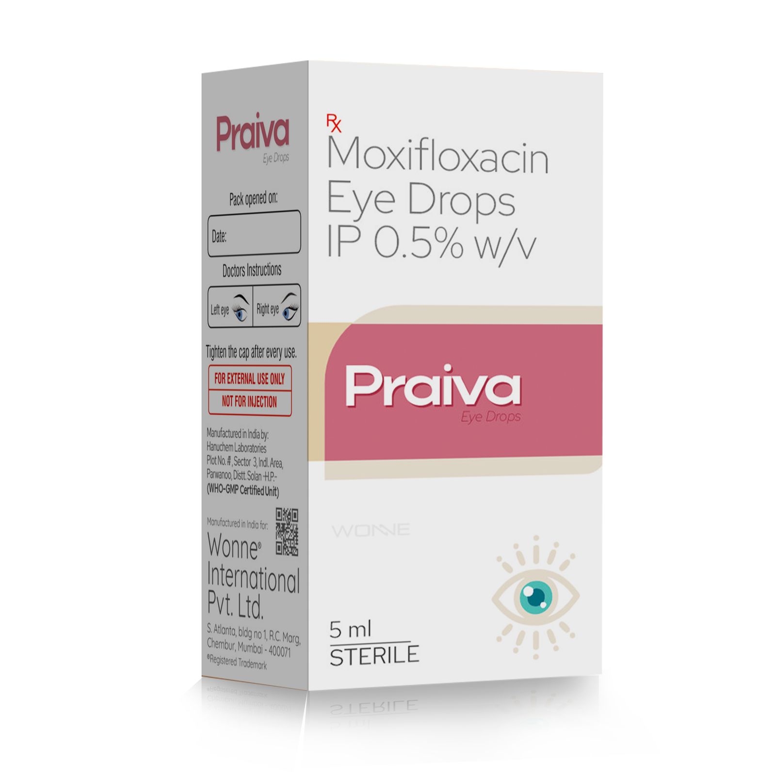 Moxifloxacin Eye Drops - Praiva Eye Drops - Wonne International