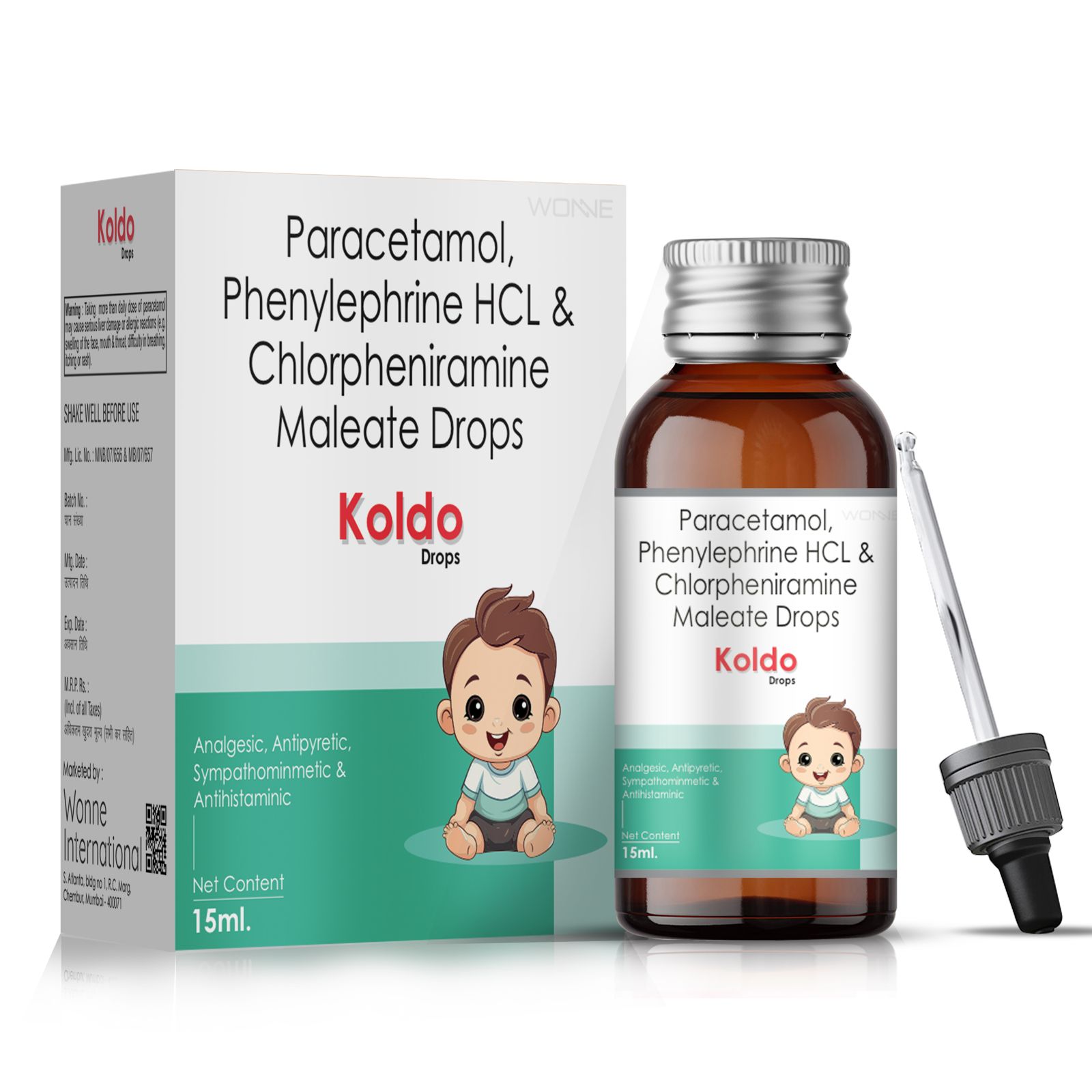 Paracetamol Phenylephrine HCL & Chlorpheniramine Mateate Drop