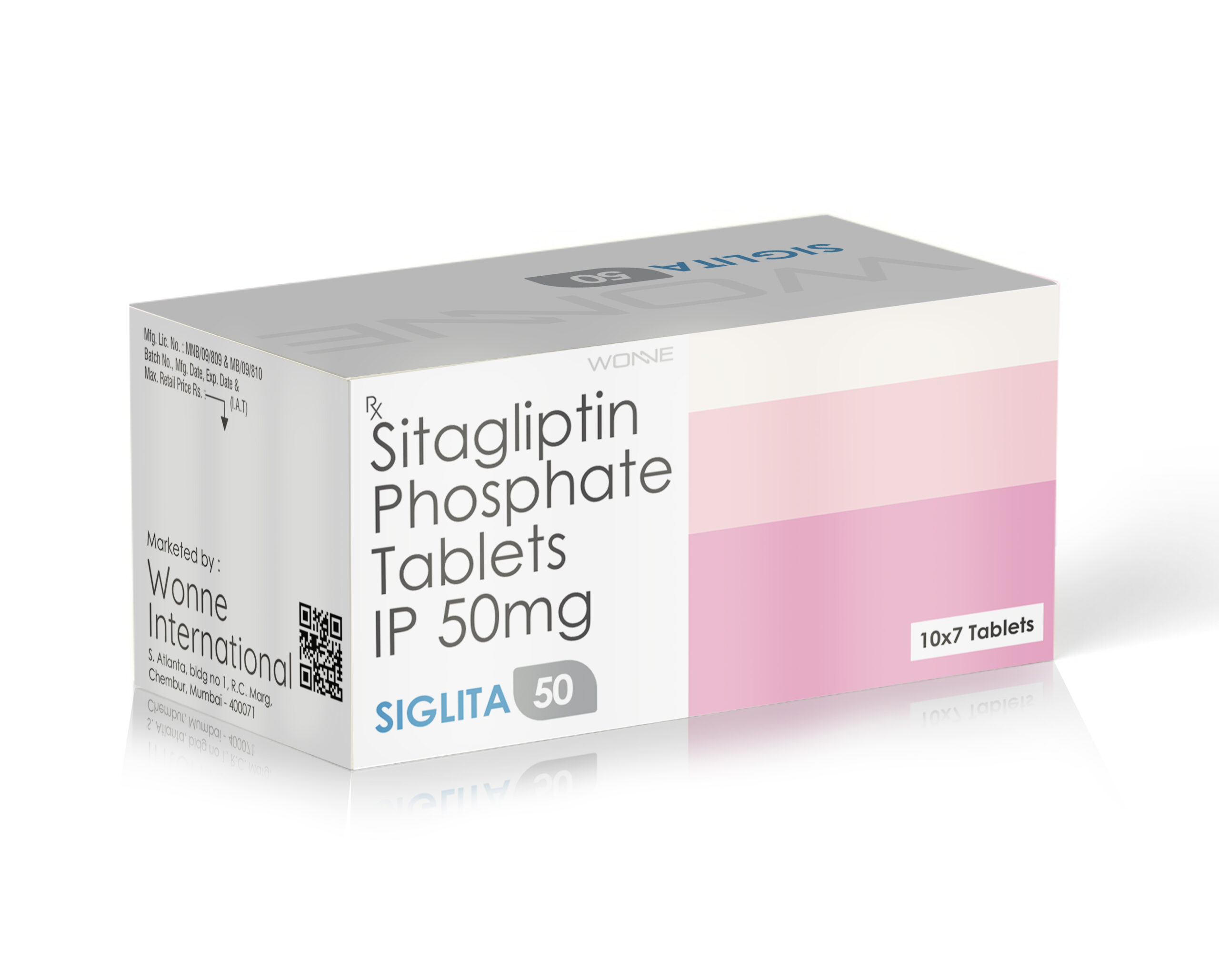 Sitagliptin Phosphate Tablets IP 50 Mg - Siglita 50 Tablets - Wonne International