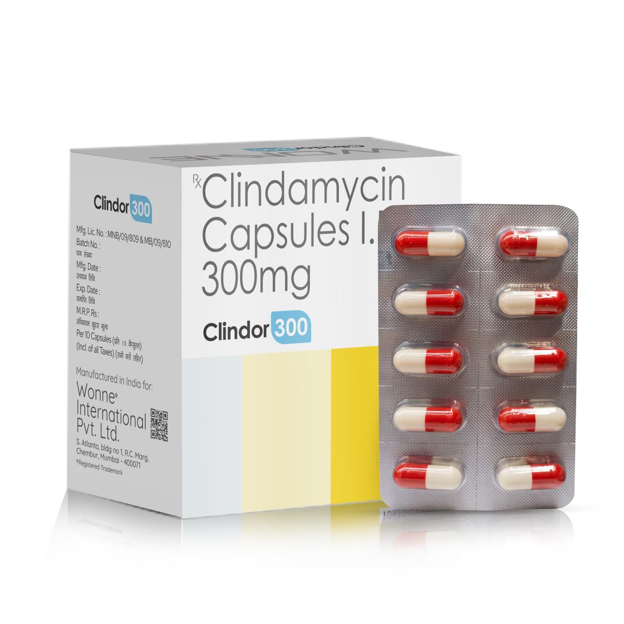 Clindamycin 300 mg Capsules - Clindor 300 Capsules - Wonne International