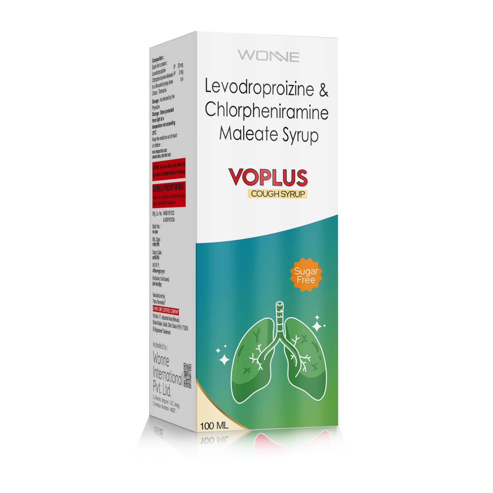 Levodropropizine & Chlorpheniramine Maleate Syrup - Voplus Syrup - Wonne International