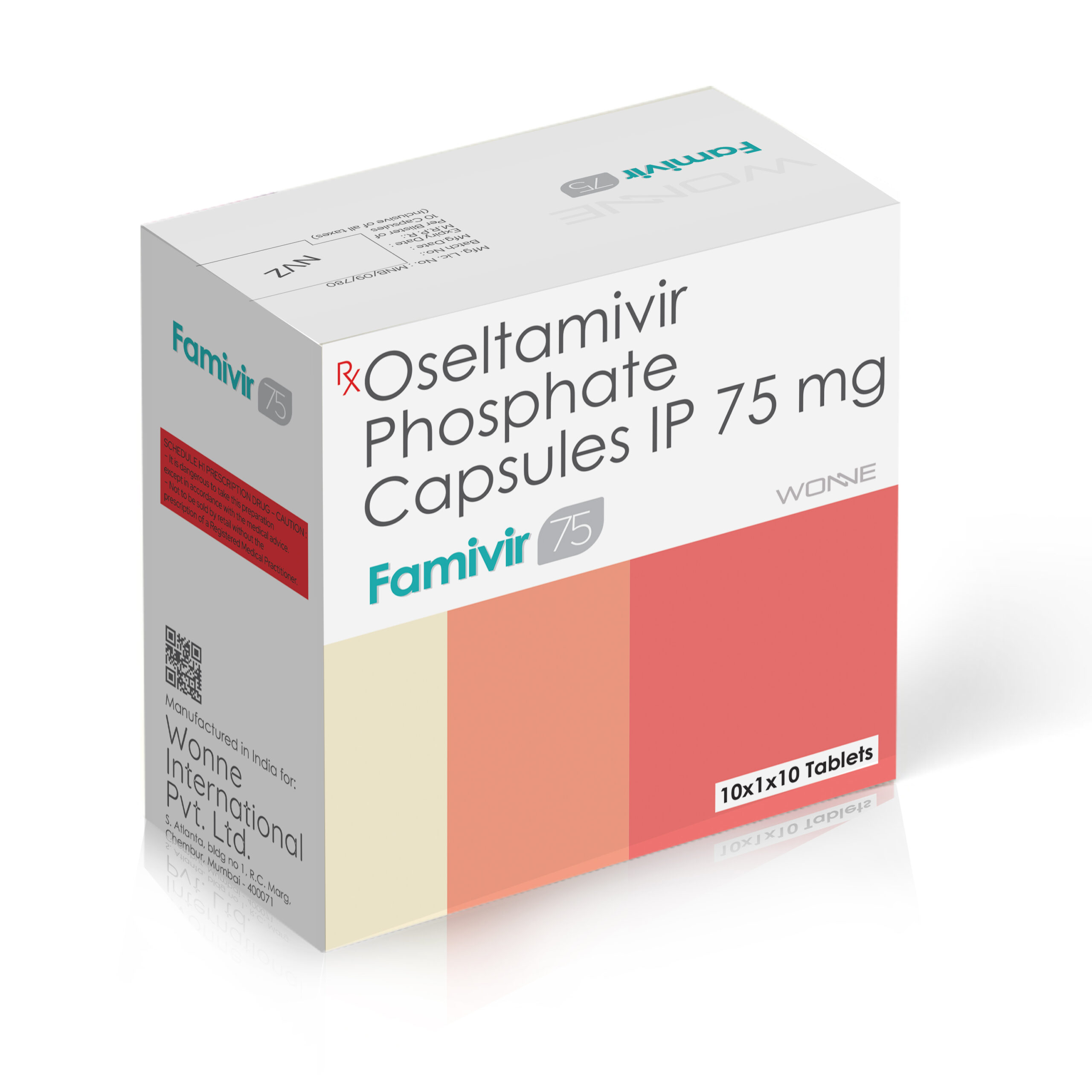 Oseltamivir Capsules IP 75 mg - FAMIVIR CAPSULES - Wonne International