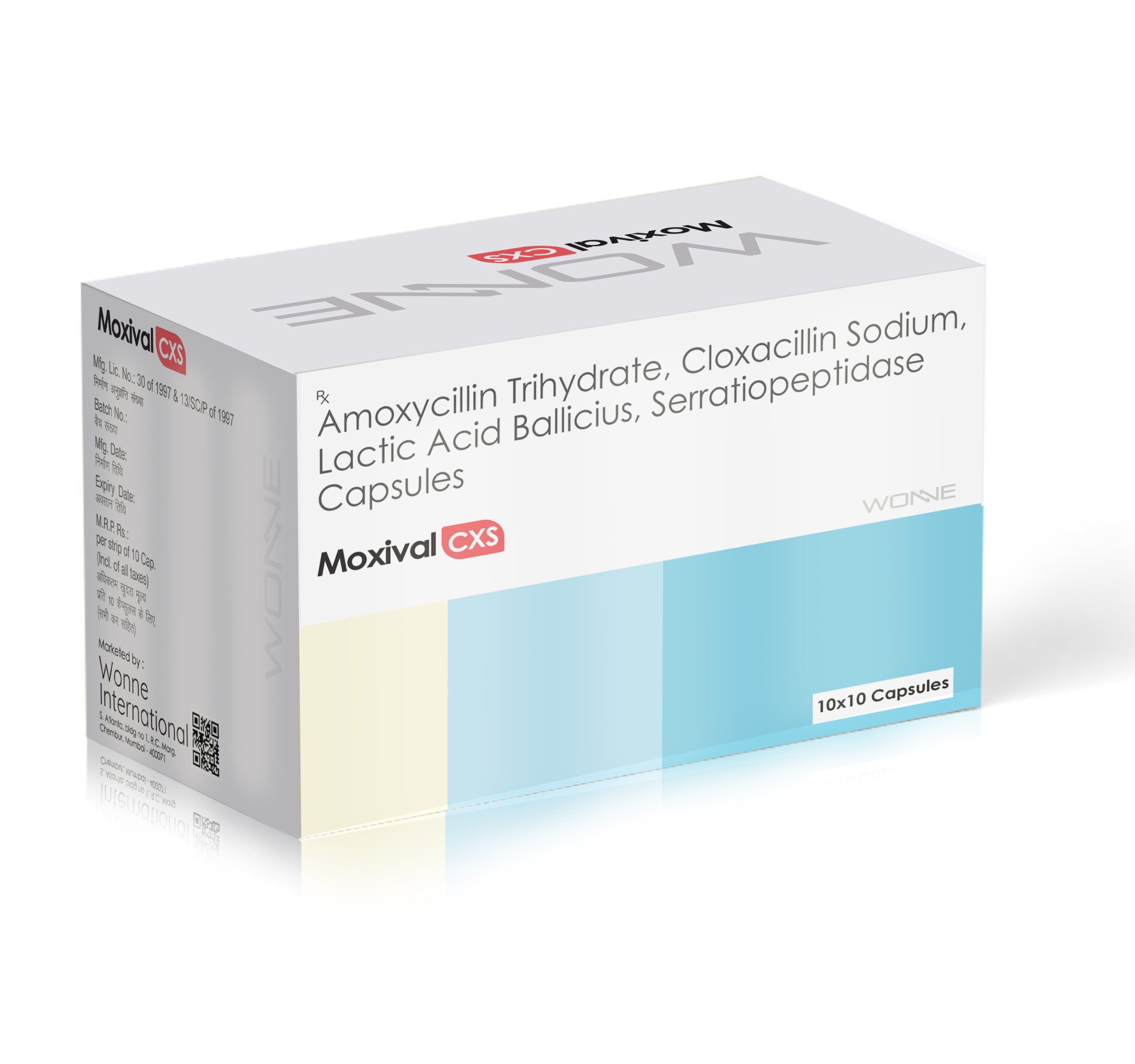 Amoxicillin Trihydrate Cloxacillin sodium cloxacillin + L.A.B 60MSP + Serratiopeptidase 10mg Capsules