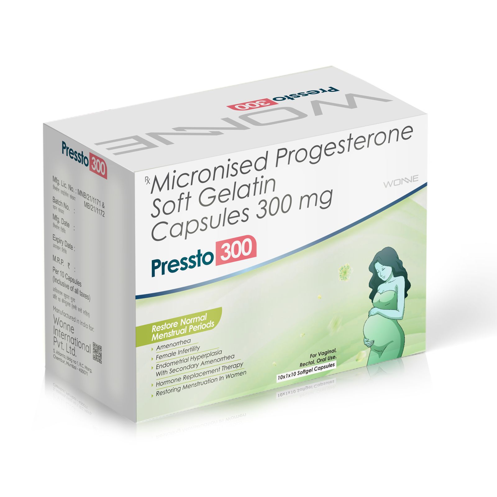 Natural Micronized Progesterone Softgel Capsules 300MG