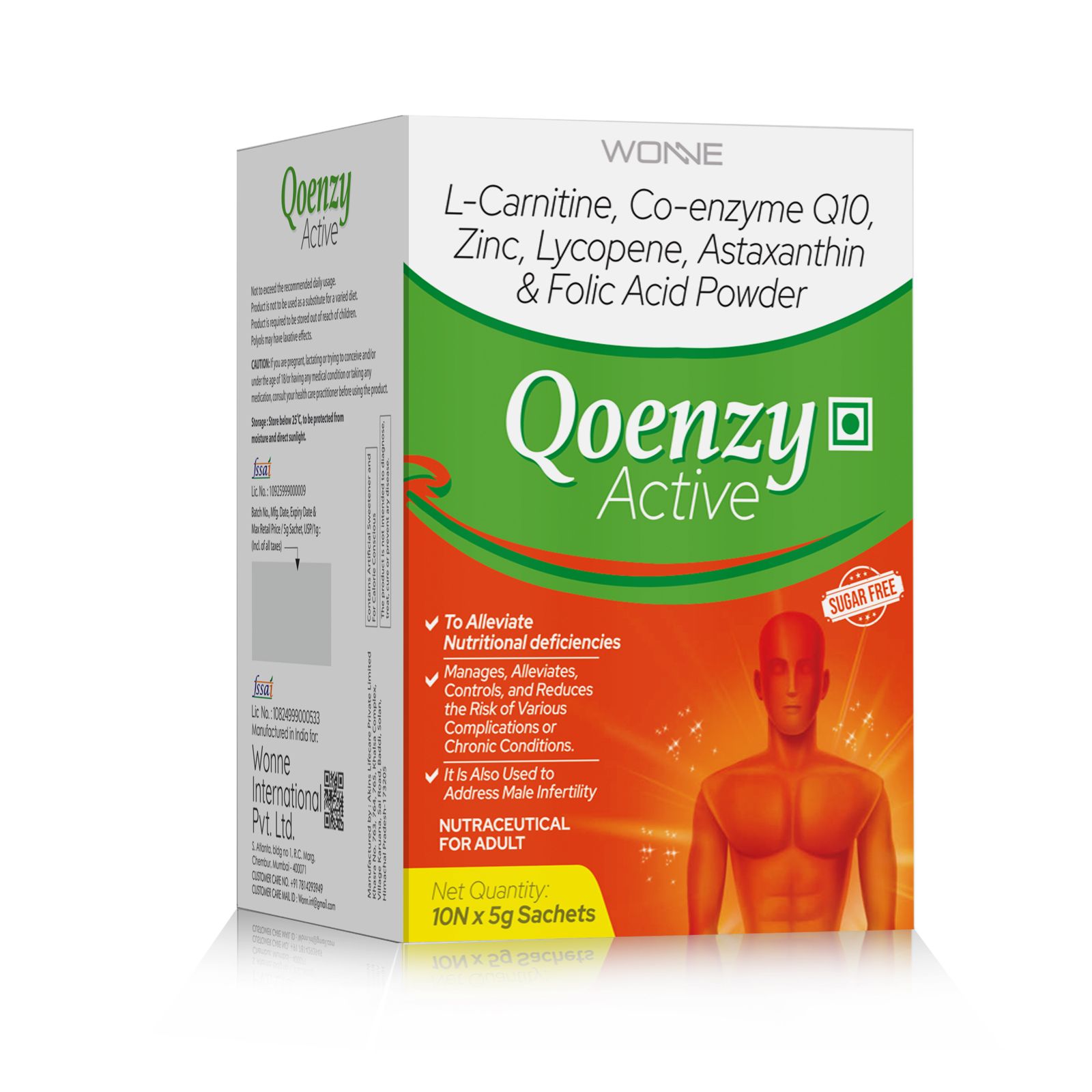 L-Carnitine Coenzyme Q10 Zinc Lycopene Powder Astaxanthin Folic Acid Powder