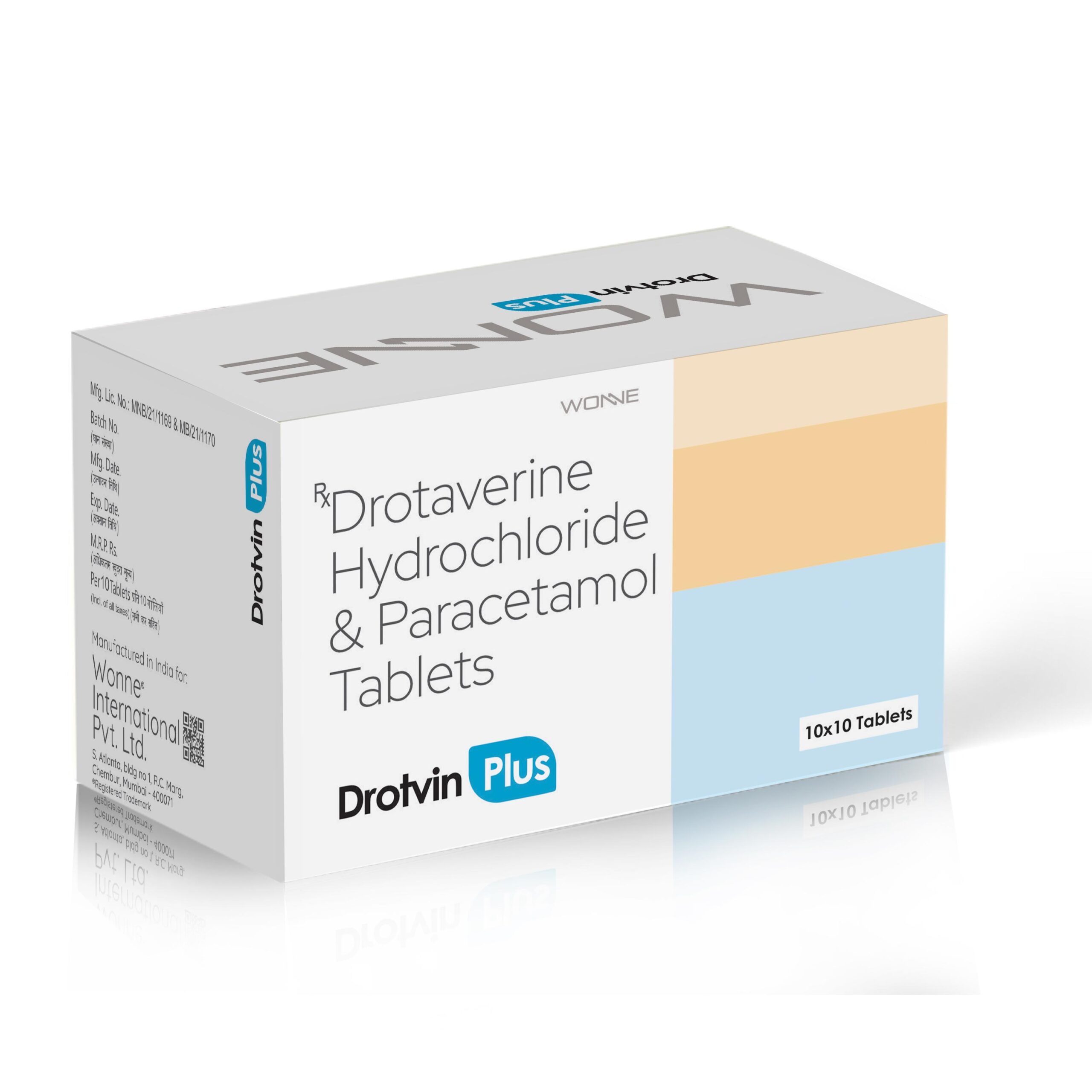 Drotaverine Hydrochloride & Paracetamol Tablets