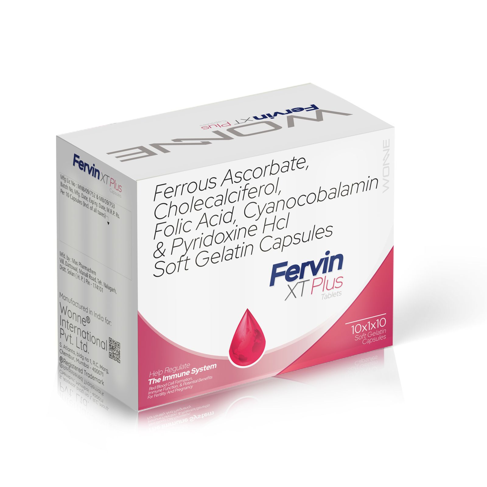 Ferrous Ascorbate Chloleccifercol Folic Acid Cyanocobalamin & Pyridoxine HCl Soft Geltain Capsules