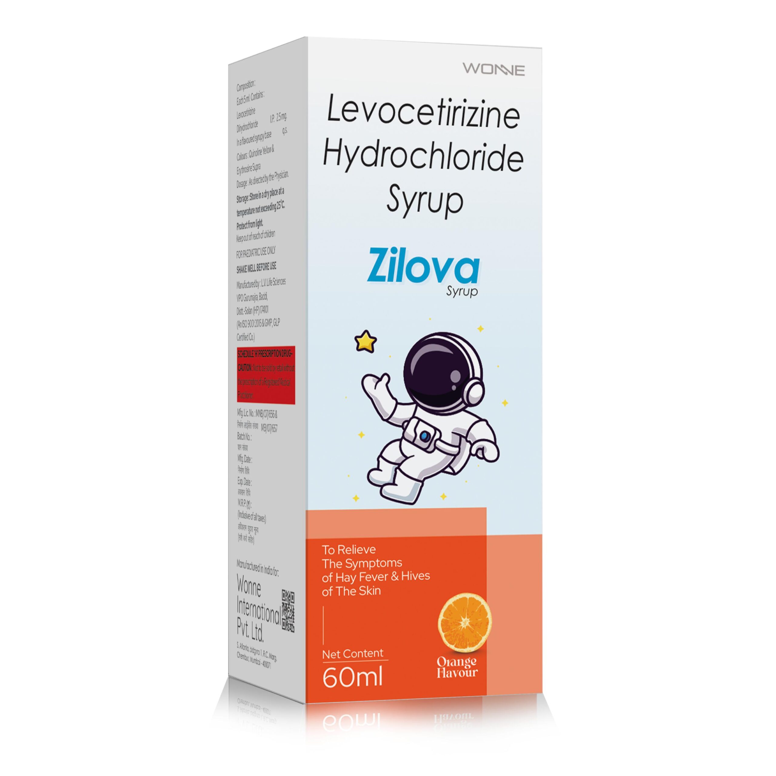Levocetirizine Hydrochloride Syrup 2.5 Mg