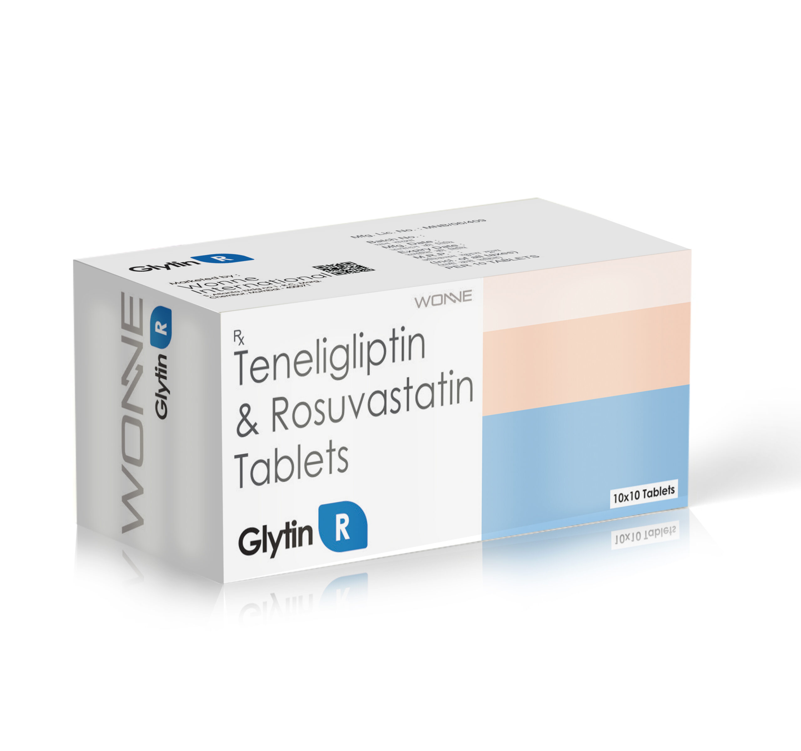 Teneligliptin & Rosuvastatin Tablets - GLYTIN R Tablets - Wonne International