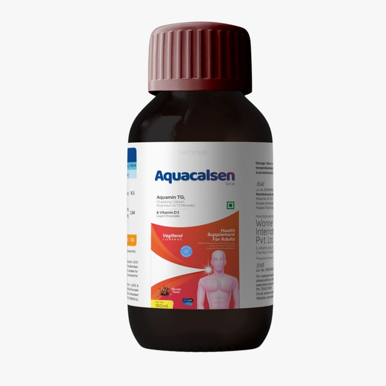 Aquamin TG Magnesium 72 Trace Minerals & Vitamin D3 Syrup - AQUACALSEN Syrup - Wonne International