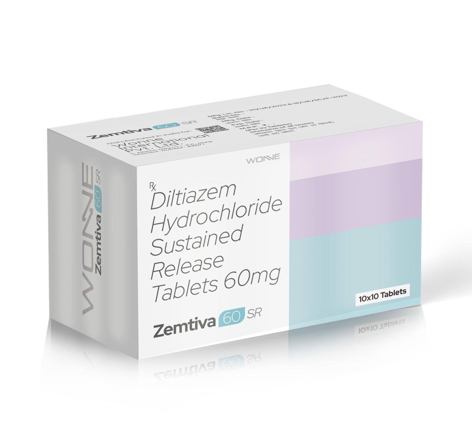 Diltiazem Hydrochloride Sustained Release Tablets 60MG - ZEMTIVA 60 SR Tablets - Wonne International