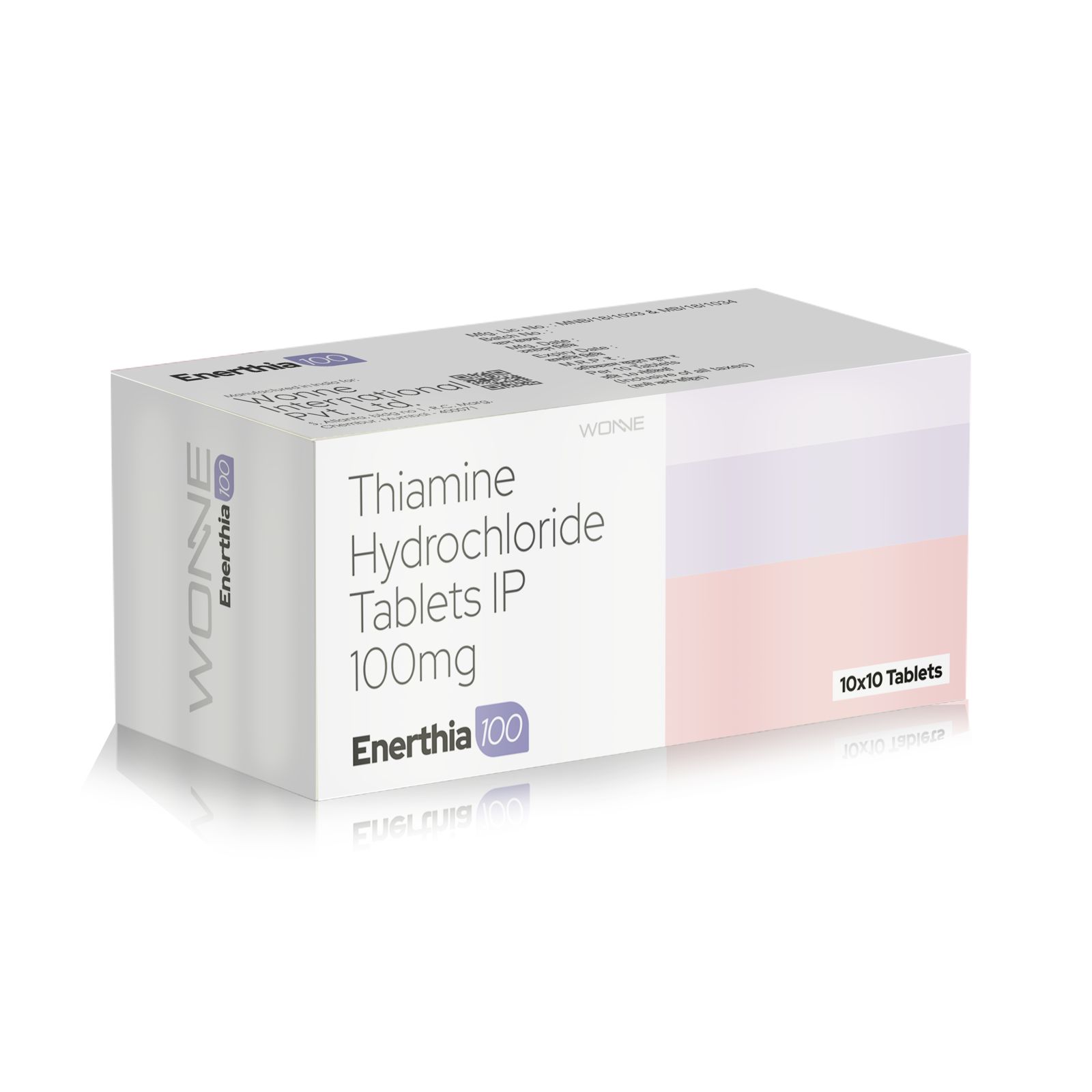 Thiamine Hydrochloride Tablets IP 100Mg - ENERTHIA 100 Tablets - Wonne International