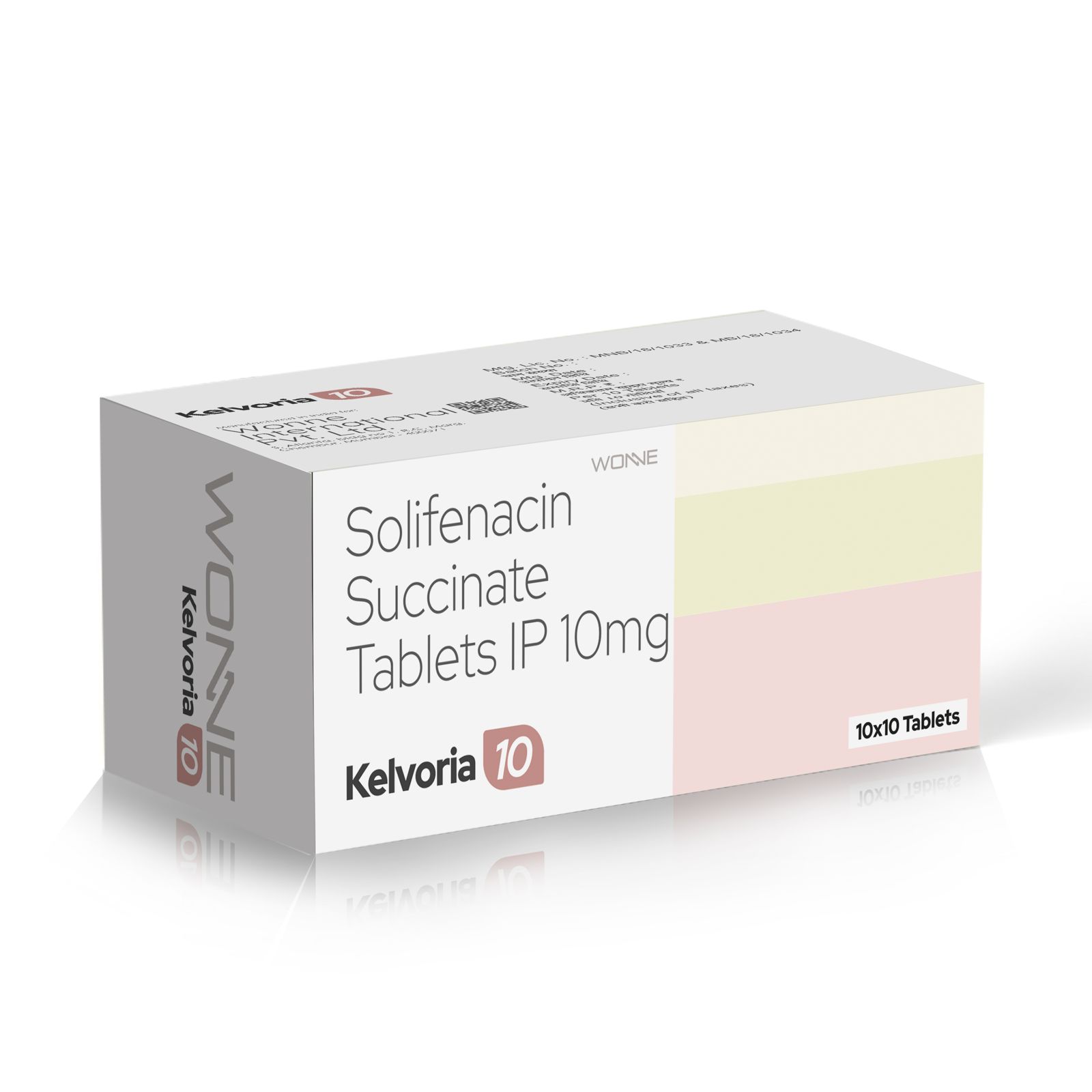 Solifenacin Succinate Tablets IP 10 Mg - Kelvoria 10 Tablets - Wonne International