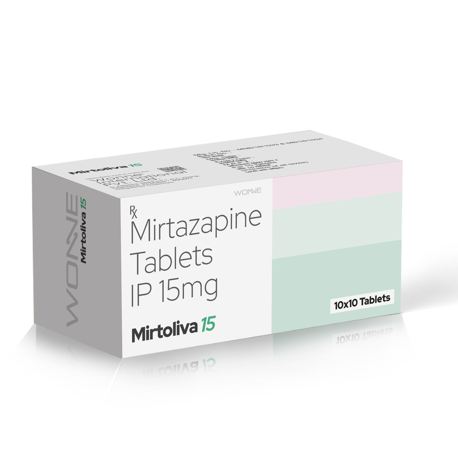 Mirtazapine Tablets IP 15Mg - MIRTOLIVA 15 Tablets - Wonne International