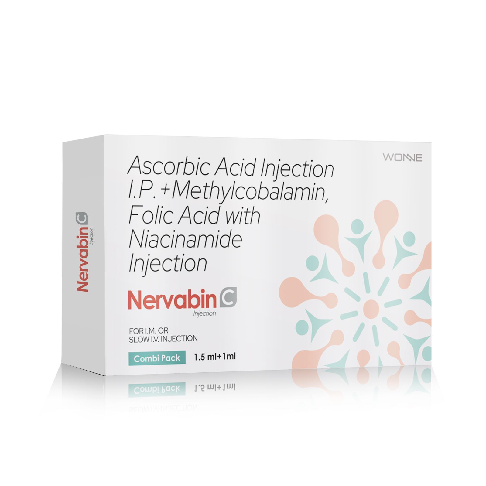 Ascorbic Acid Injection Methylcobalamin Folic Acid With Niacinamide Injection - NERVABIN C Injection - Wonne International