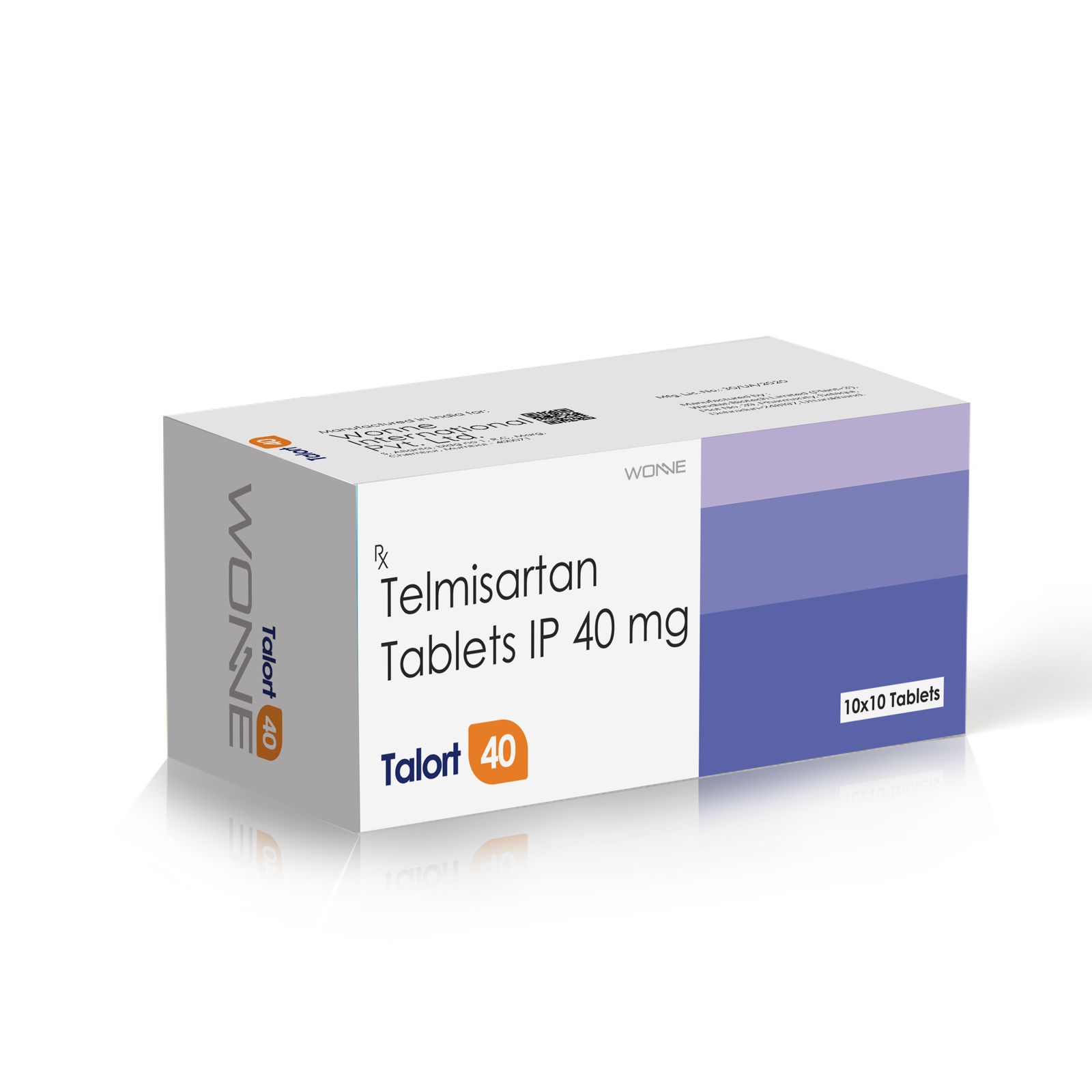 Telmisartan Tablets IP 40 Mg - Talort 40 Tablets - Wonne International