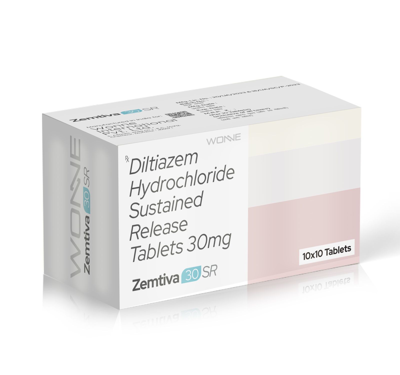 Diltiazem Hydrochloride Sustained Release Tablets 30 Mg - ZEMTIVA 30 SR Tablets - Wonne International