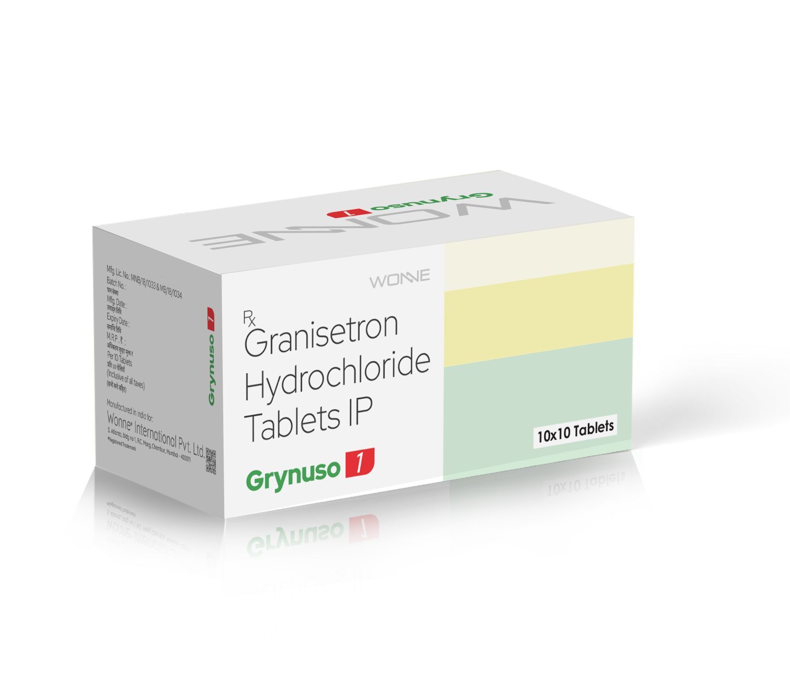 Granisetron Hydrochloride Tablets IP 1 Mg - GRYNUSO 1 Tablets - Wonne International