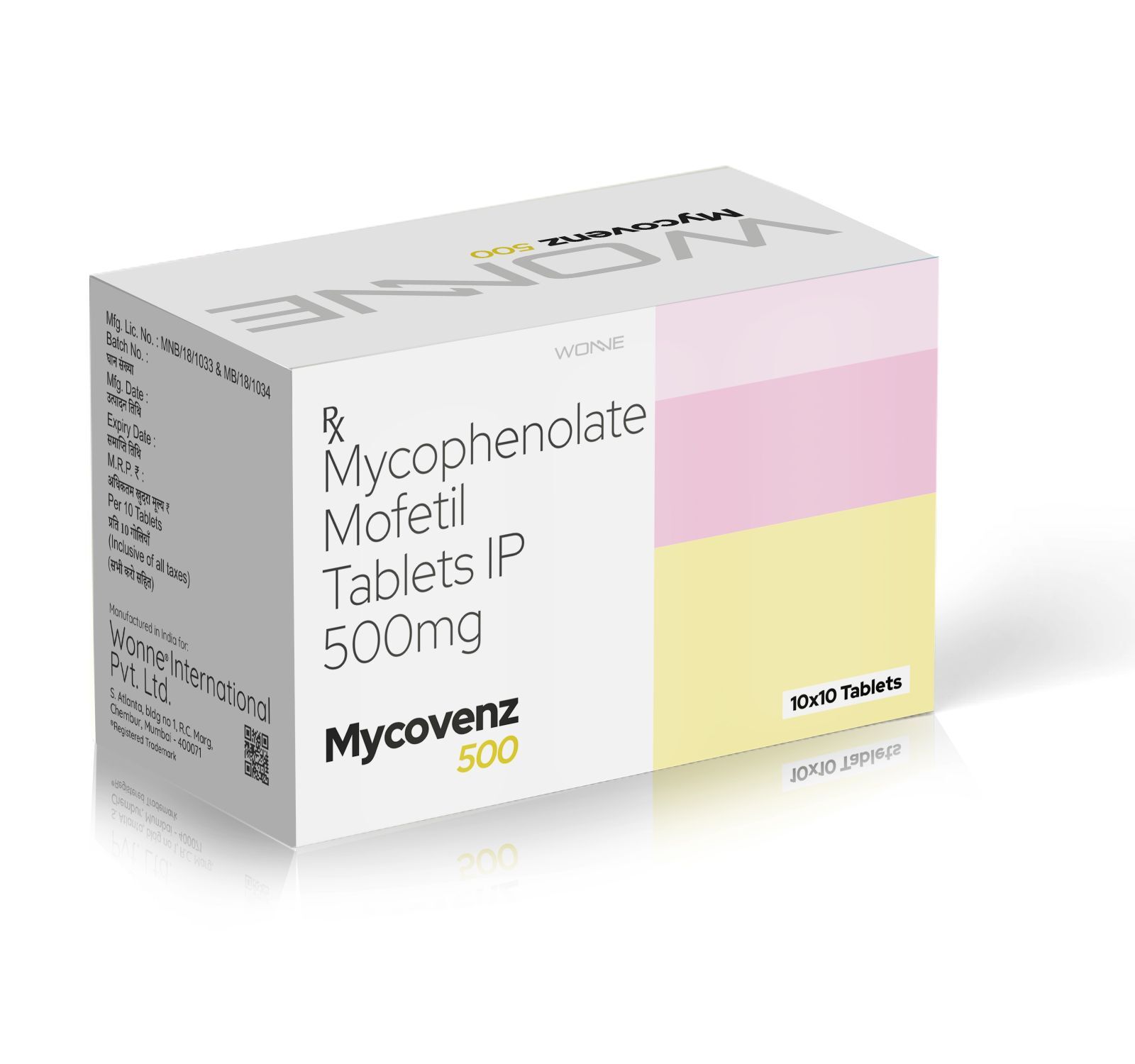Mycophenolate Mofetil Tablets IP 500MG - MYCOVENZ 500 Tablets - Wonne International