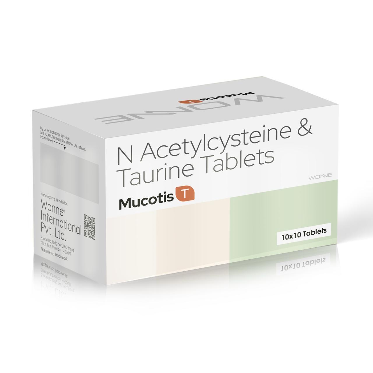 N-Acetylcysteine & Taurine Tablets - MUCOTIS T Tablets - Wonne International