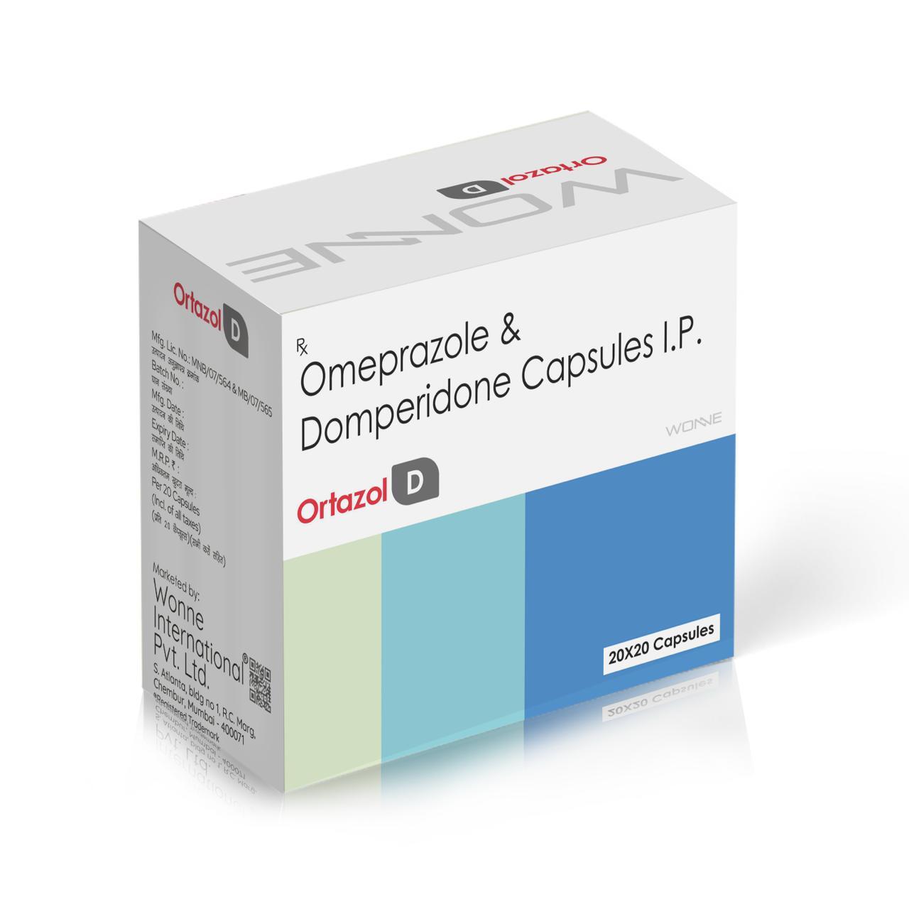 Omeprazole & Domperidone Capsules IP - ORTAZOL D CAPSULE - Wonne International