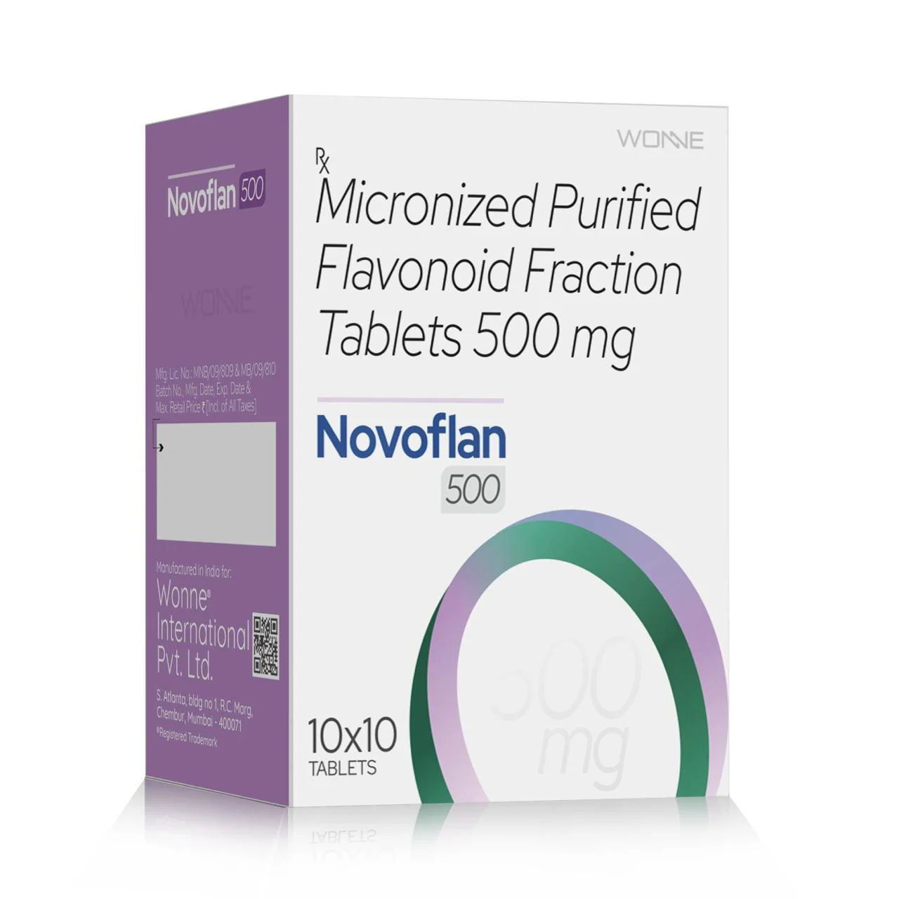 Novoflan 500 mg Micronized Purified Flavonoid Fraction Tablets