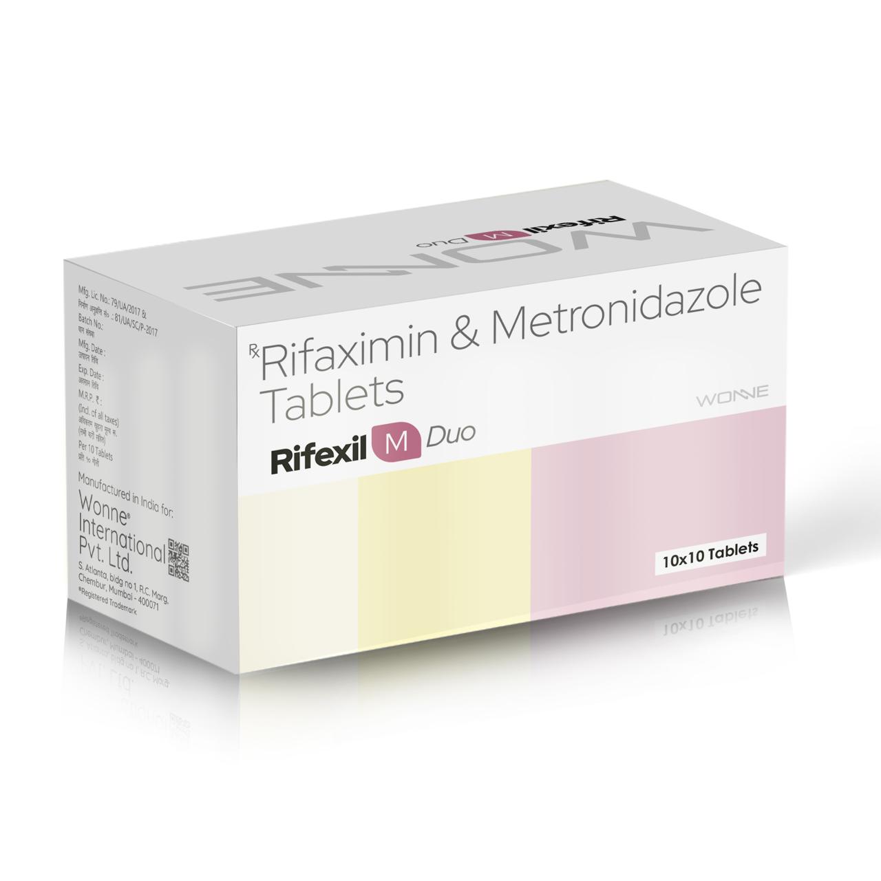 Rifaximin Metronidazole Tablets Rifexil M Duo