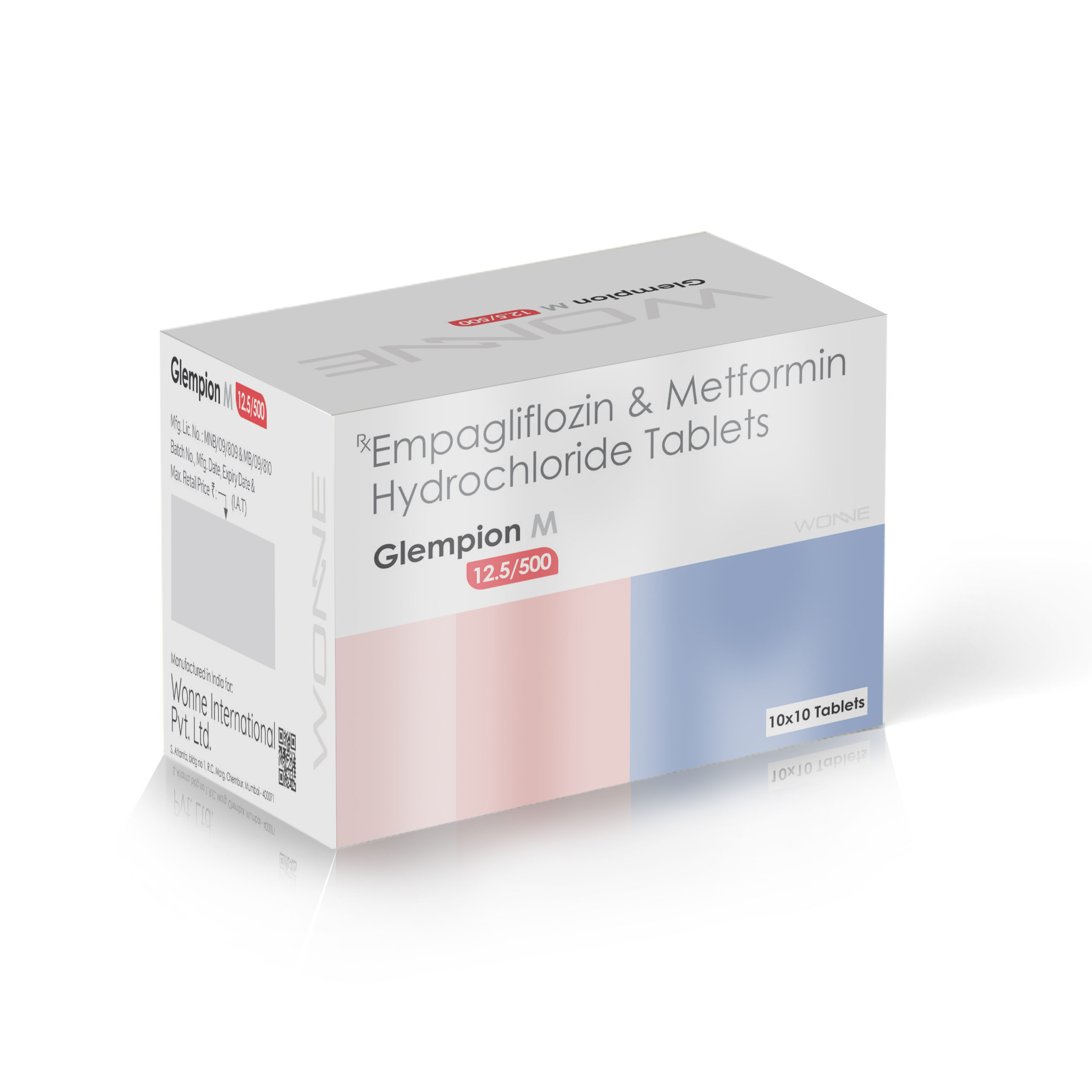 Glempion M 12.5/500 mg tablets containing Empagliflozin and Metformin Hydrochloride